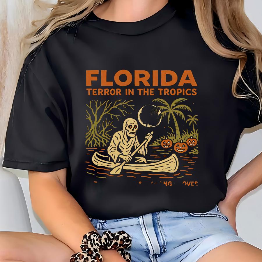 Florida Terror In The Tropics Sweatshirt: Halloween Ghosts Gators T-shirt