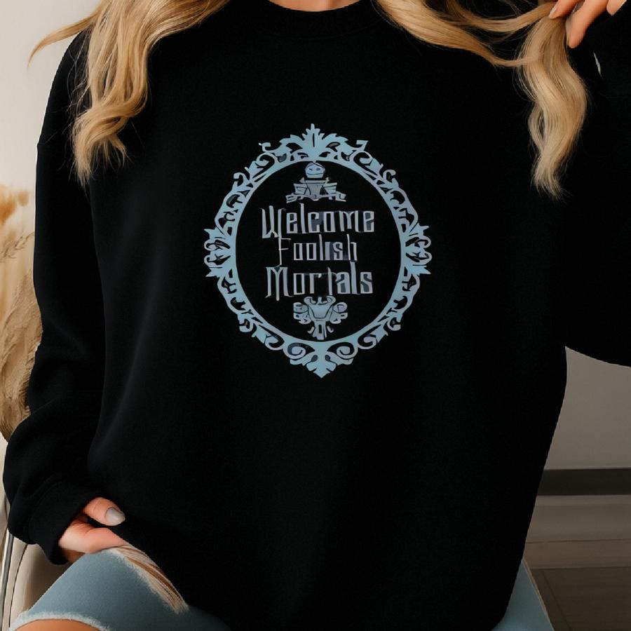 Retro The Haunted Mansion Halloween 2 Sides Shirt, Welcome Foolish Mortals Halloween Gift, Spooky Season Shirt Sweatshirt