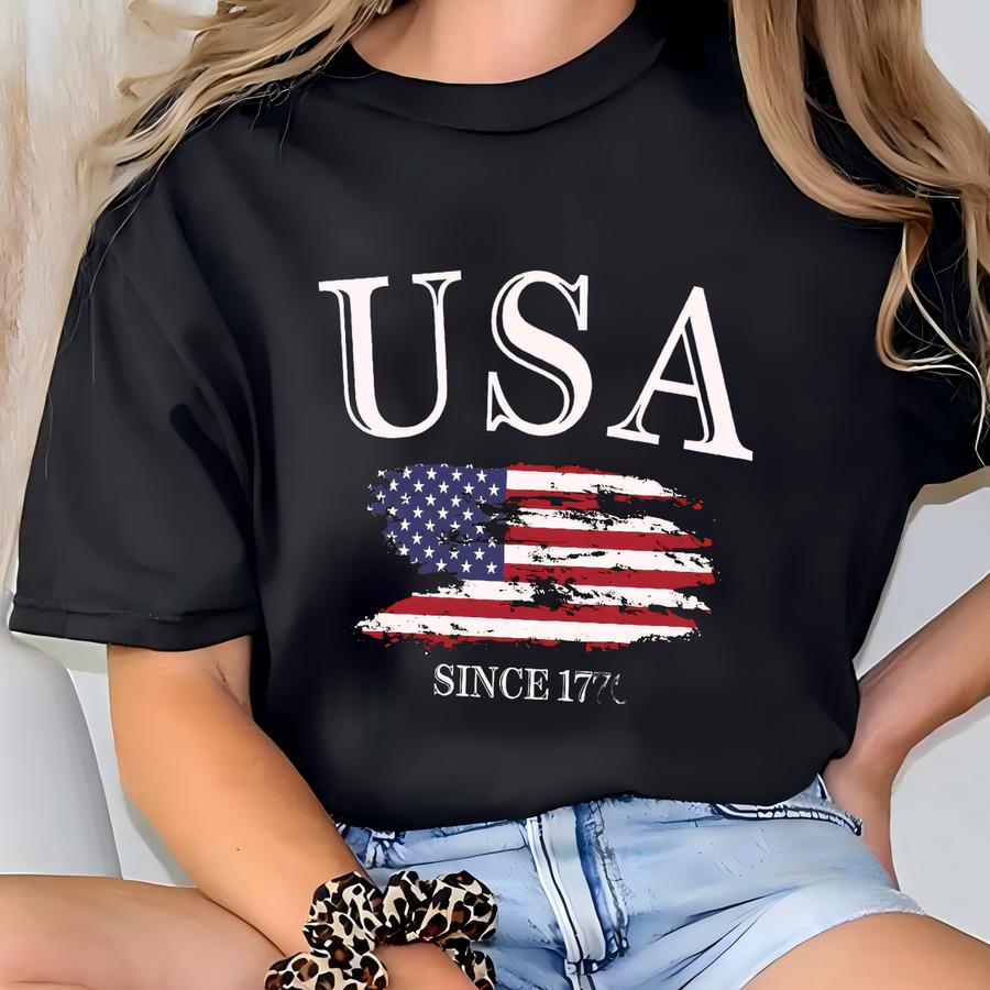 Mens Usa Shirt, Since 1776 Shirt, Usa Flag Shirt Kids, Land Of Free Shirt, Patriotic Shirt, Liberal American Protest Tee, Labor Day Tee T-shirt