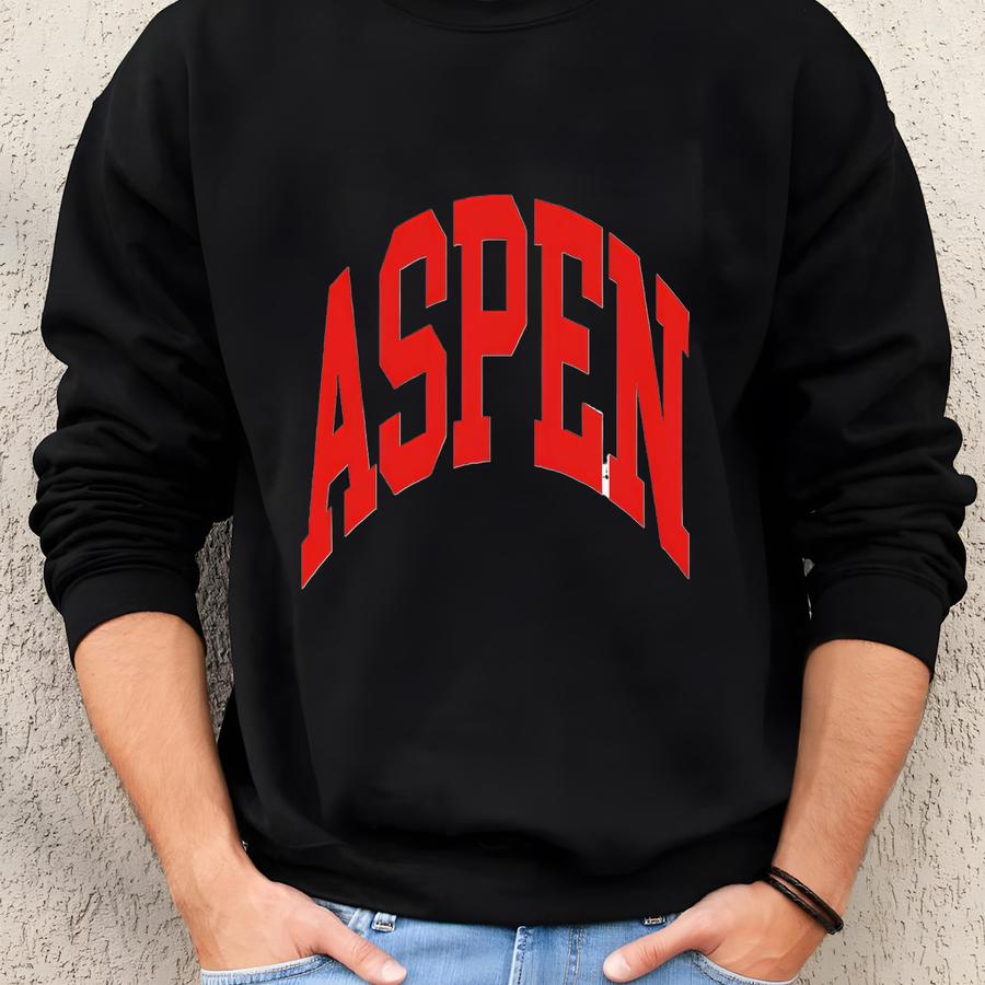 Aspen Tee, Aspen Colorado Tshirt, Aspen Sweatshirt, Aspen Sweatshirts, Colorado Sweatshirt, Aspen Sweater, Women's Winter Sweatshirt