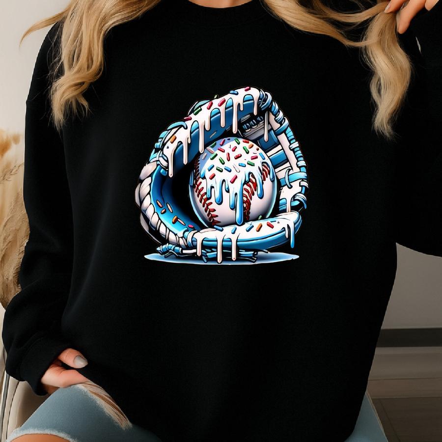 Baseball Glove Shirt Baseball Drip Tee Baseball Drip Kids Tee Youth Drifit Tee Ice Cream Drip Shirt Travel Ball Swag Youth Baseball Gear Sweatshirt