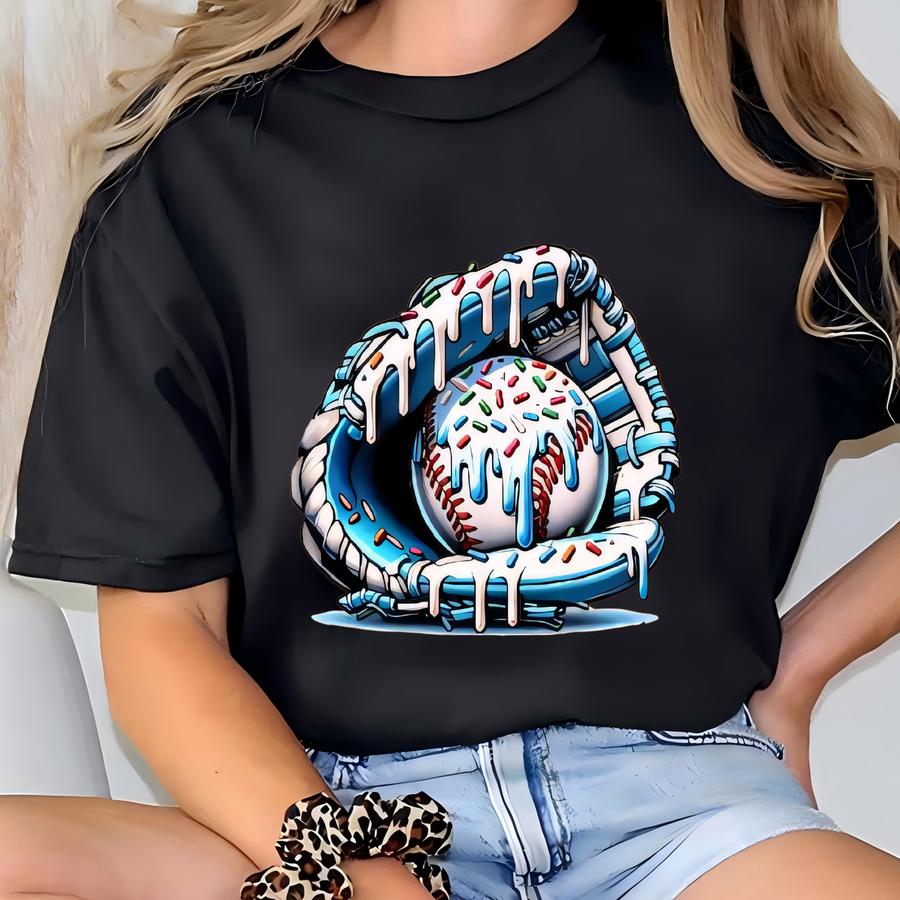 Baseball Glove Shirt Baseball Drip Tee Baseball Drip Kids Tee Youth Drifit Tee Ice Cream Drip Shirt Travel Ball Swag Youth Baseball Gear T-shirt