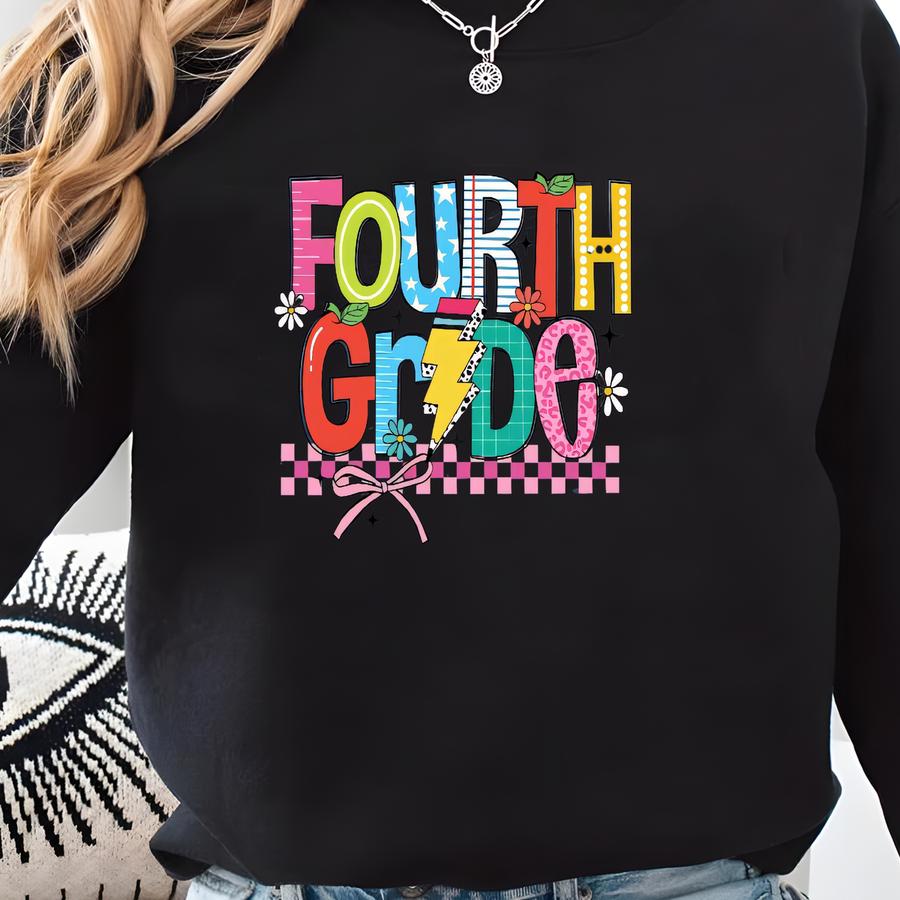 O Fourth Grade Shirt, Back To School Shirt, O Fourth Grade Rainbow Shirt, Fourth Grade Shirt, Fourth Grade Teacher Shirt, 4th Grade Sweatshirt