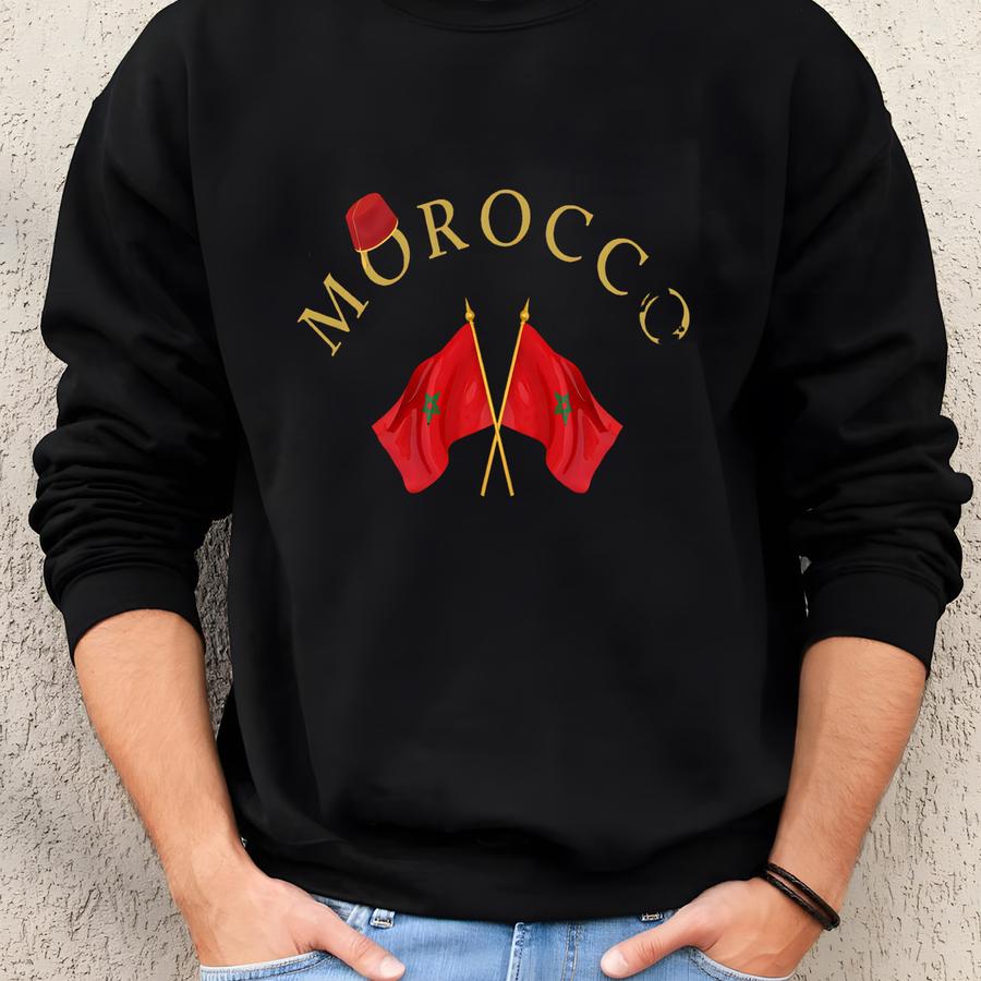 Morocco T-shirt | North African Shirt | Patriotic Moroccan Shirt | Proud Moroccan Tee | Moroccan Heritage Shirt | Atlas Mountains Tee Sweatshirt