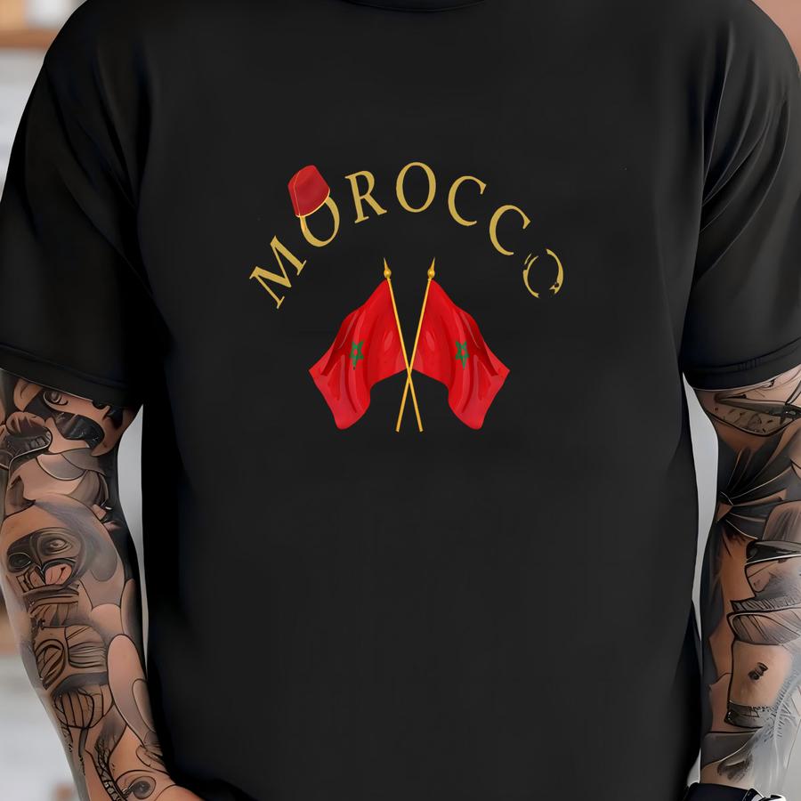 Morocco Hoodie | North African Shirt | Patriotic Moroccan Shirt | Proud Moroccan Tee | Moroccan Heritage Shirt | Atlas Mountains Tee T-shirt