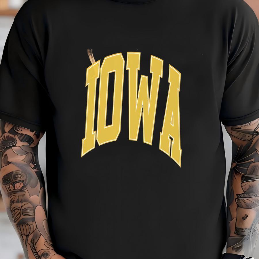 Iowa Shirt, Game Day Shirt, Iowa Football, Varsity Letter, Vintage Iowa Shirt, Iowa Basketball, Iowa Gift, Oversized, Hawk T-shirt