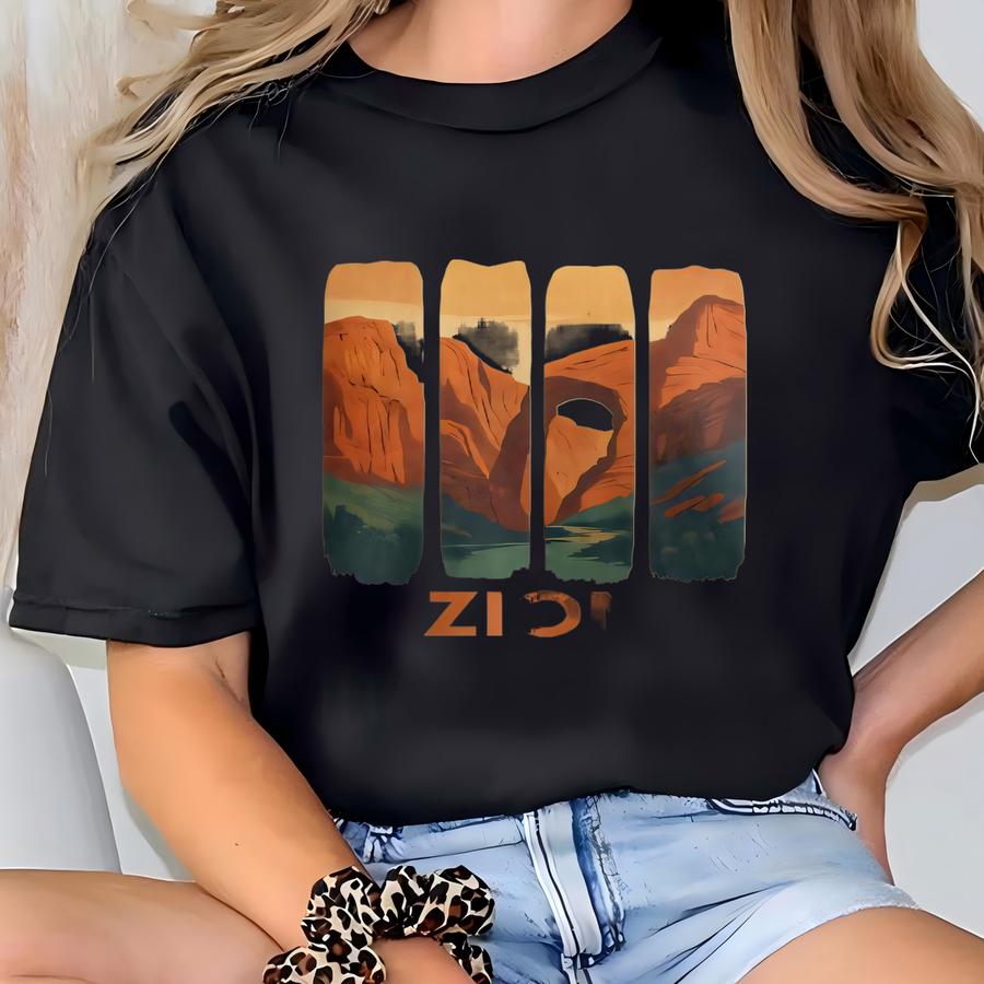 Zion National Park Shirt Sweatshirt Hoodie, Utah Canyon Arch Tee, Desert Landscape Hoodie, Southwest Nature Gift For Hikers Travelers T-shirt