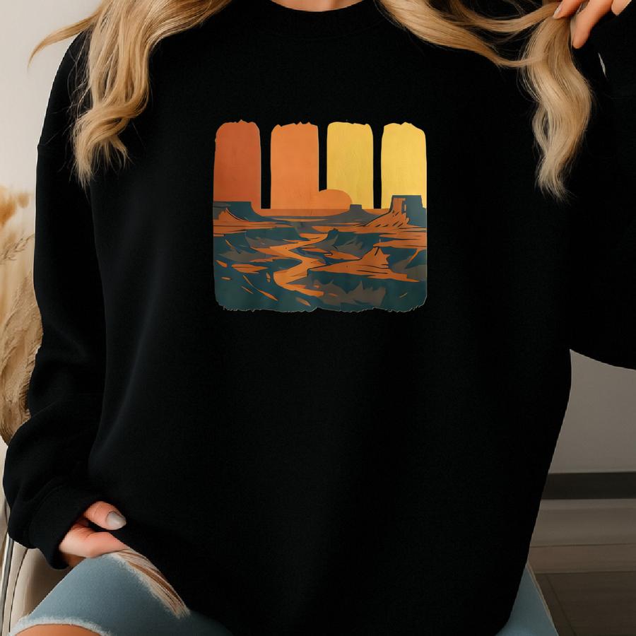 Canyonlands National Park Shirt Sweatshirt Hoodie, Utah Desert Canyons Tee, Southwest Nature Lovers Graphic Top, Gift For Hikers Travelers Sweatshirt