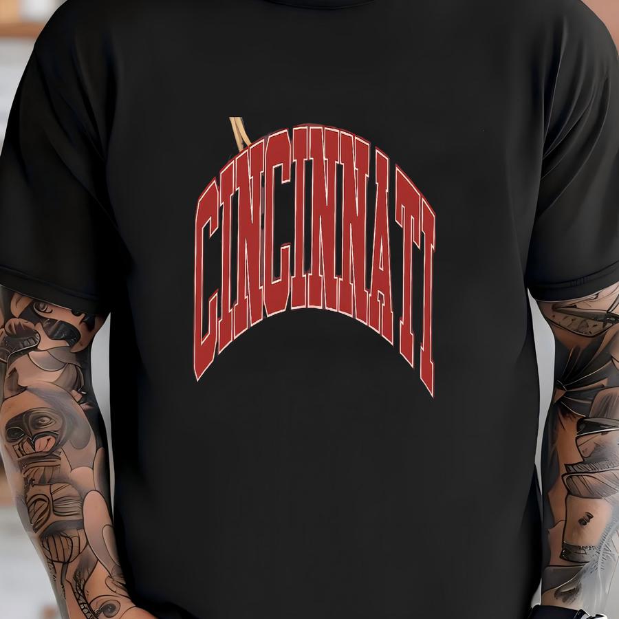 Cincinnati Shirt, Game Day Shirt, Cincinnati Football, Varsity Letter, Vintage Cincinnati Shirt, Cincinnati Fan, Basketball T-shirt