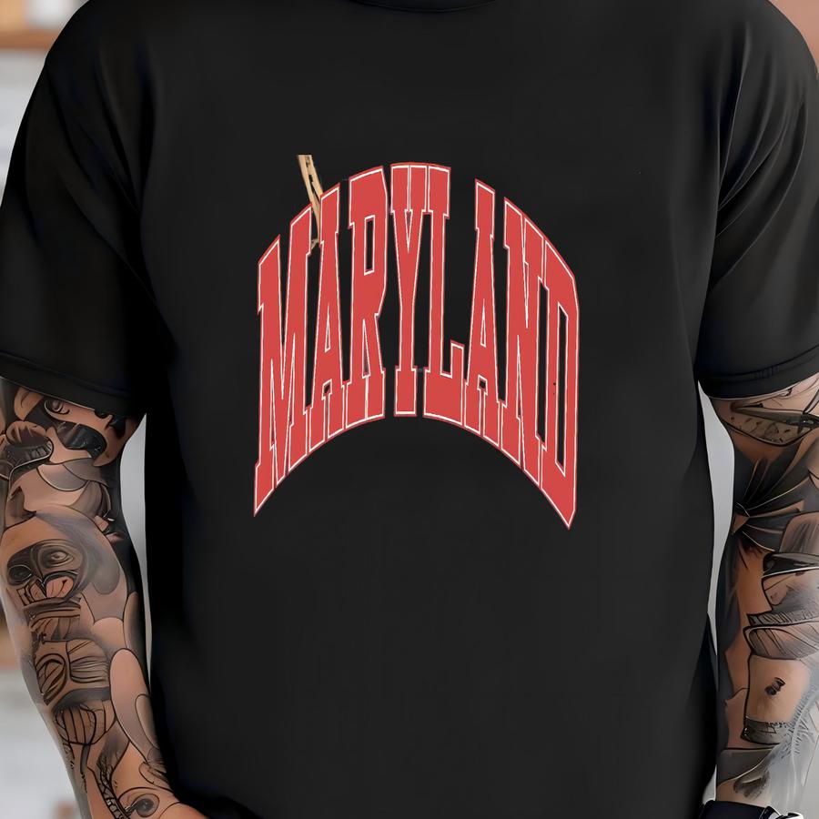Maryland Shirt, Game Day Shirt, Maryland Football, Varsity Letter, Vintage Maryland Shirt, Maryland Fan, Maryland Basketball T-shirt