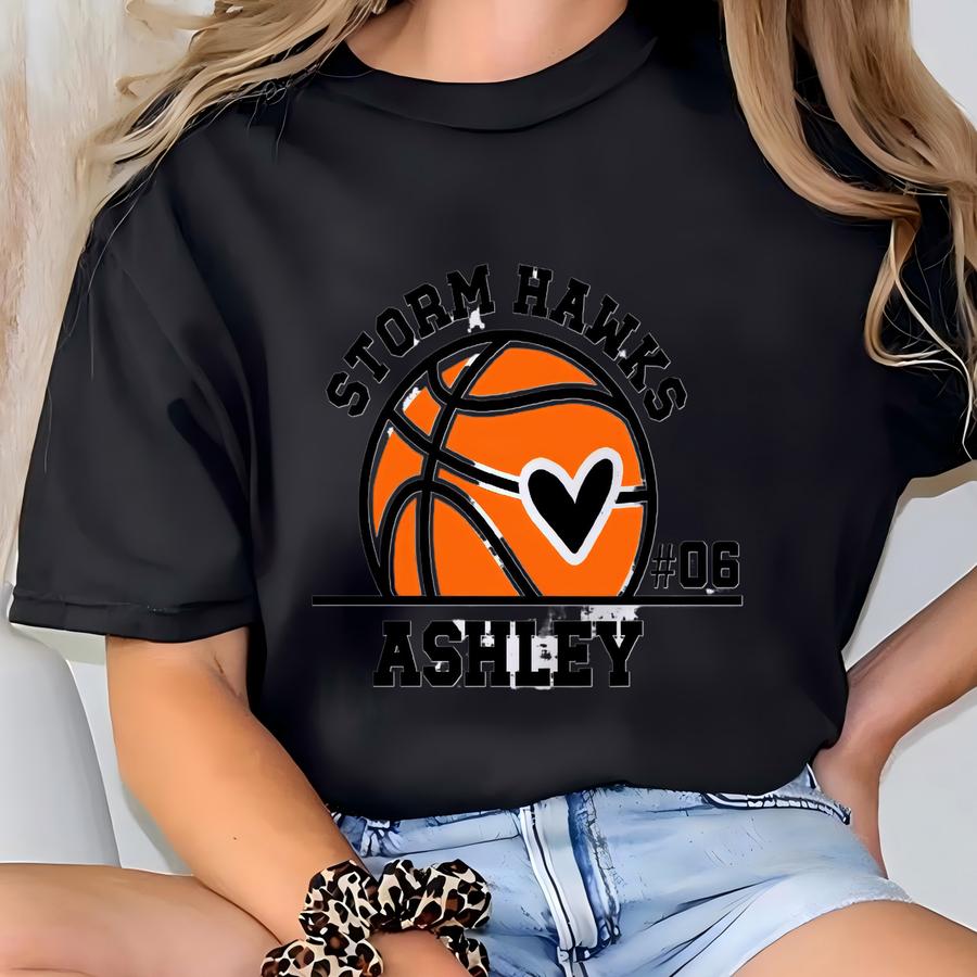 Personalized Basketball Sweatshirt: Custom Name Number Jersey T-shirt