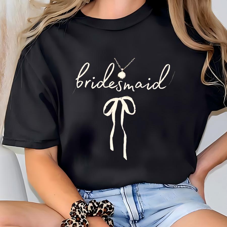 ® Bride Bridesmaid Shirt, Personalized Gift For Bride, Bachelorette Bride Bow Shirt, Unique Bridal Shower Gift, Future Mrs Tee T-shirt