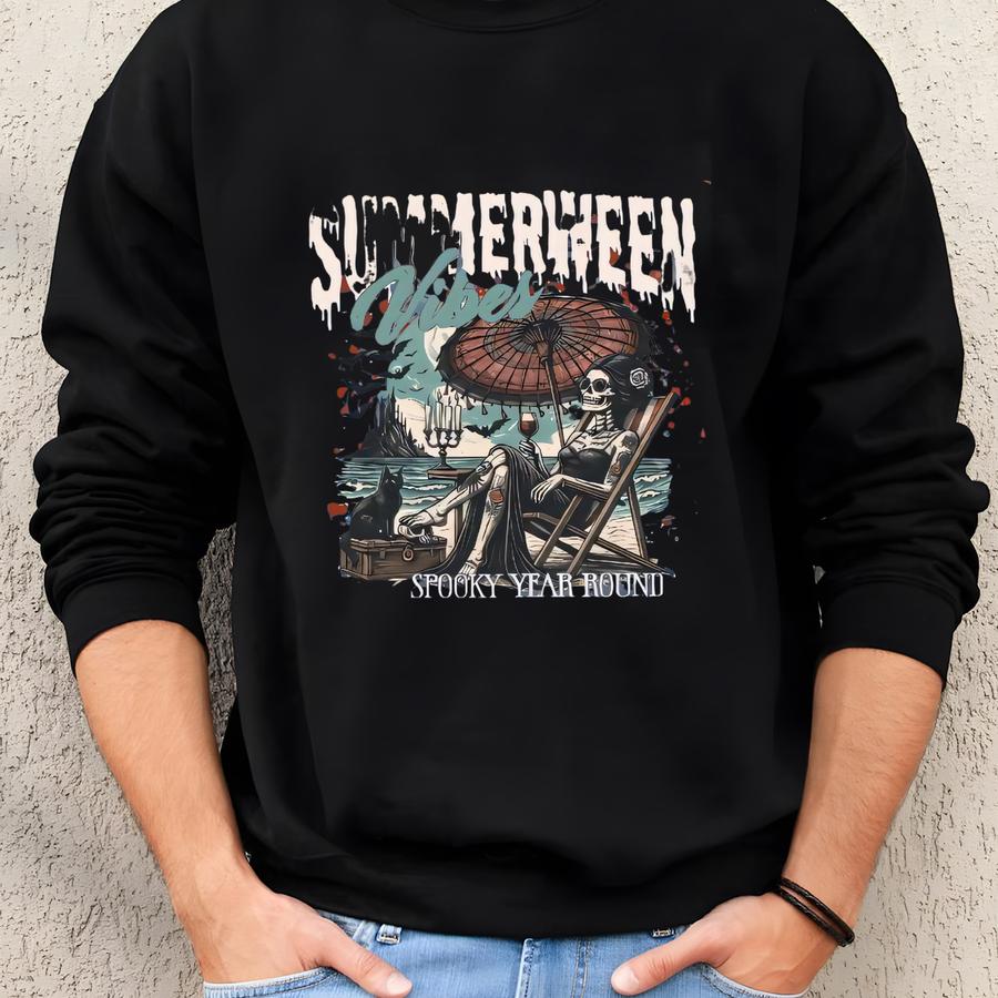Summerween T-shirt: Spooky Gothic Halloween Summer Tee Sweatshirt