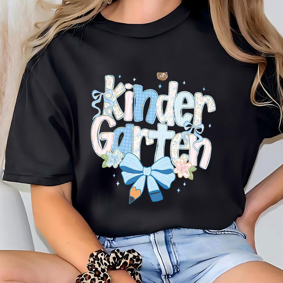 ® Kindergarten Teacher Shirt, Kindergarten Shirt, Kinder Crew, Kinder Garten Teacher Back To School Shirts, Pre-k Teacher T-shirt
