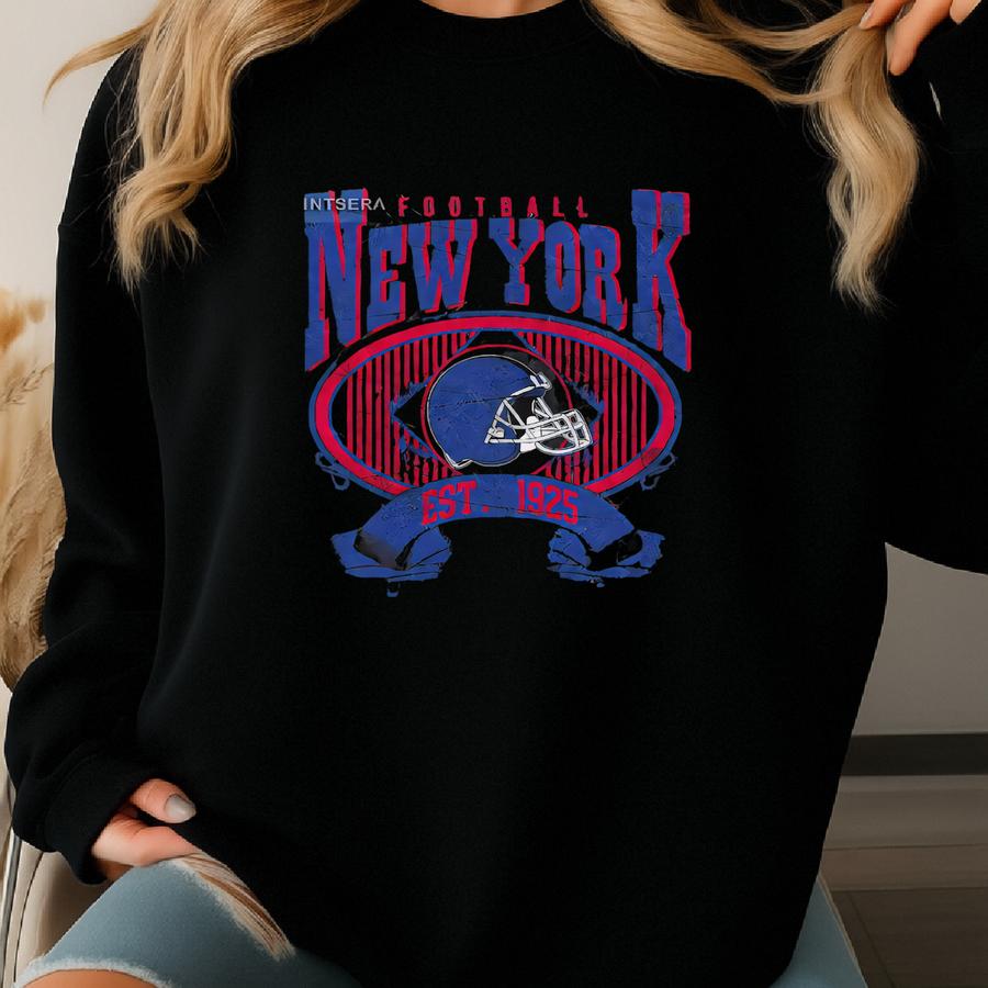Giant Vintage Style Mineral Wash T-shirt,new York Football Crewneck,ny Giant T-shirt,new York Football Tshirt,new York Fan Gift Far9 Sweatshirt