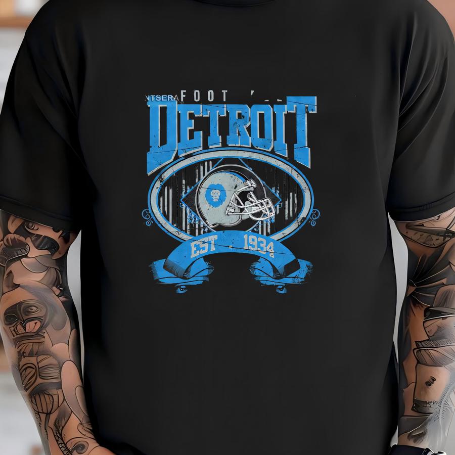 Detroit Football Mineral Wash Vintage Style Hoodie, Detroit Football Tee, Detroit Football Shirt,detroit Sweater,sunday Football Far18 T-shirt