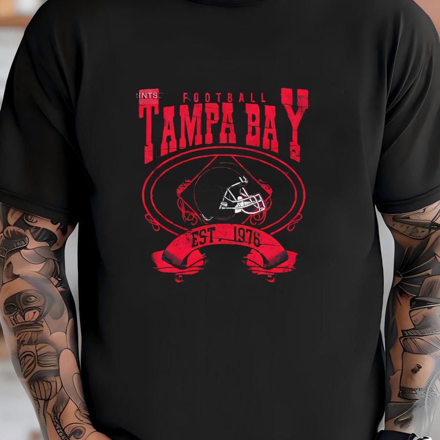 Tampa Bay Football Vintage Style Mineral Wash Hoodie, Tampa Bay Football Hoodie, Football Shirt, Sunday Football Far26 T-shirt