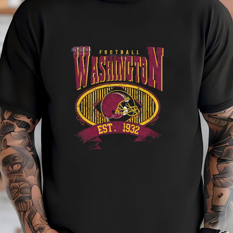 Washington Football Vintage Style Mineral Wash Hoodie,washington Crewneck Commander Sweater,washington Fan Gift,washington Shirt Far27 T-shirt
