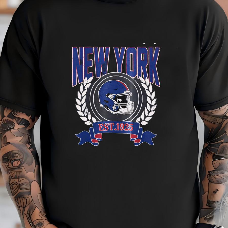 Giant Vintage Style Sweatshirt,new York Football Crewneck,ny Giant Sweatshirt,new York Football Tshirt,new York Fan Gift Fvd9 T-shirt