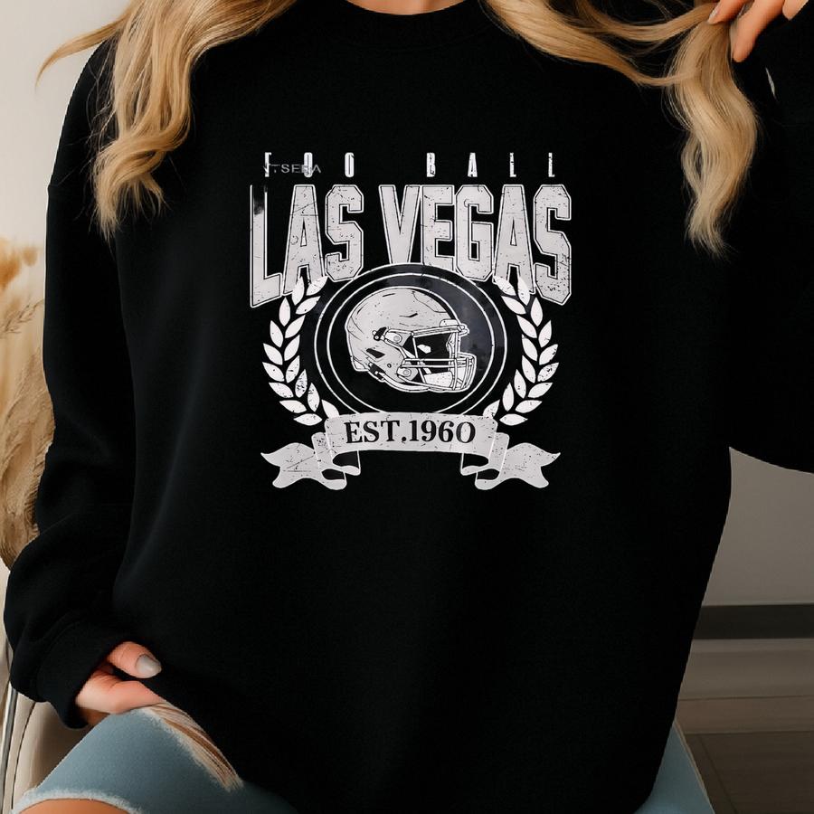 Las Vegas Football Vintage Style Crewneck Sweatshirt,retro Las Vegas Football Shirt,las Vegas Football Christmas Gift Fvd14 Sweatshirt