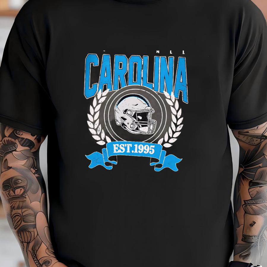 Carolina Vintage Style Football Hoodie, Panther Hoodie,carolina Football Crewneck, Carolina Football Hoodie Fvd13 T-shirt
