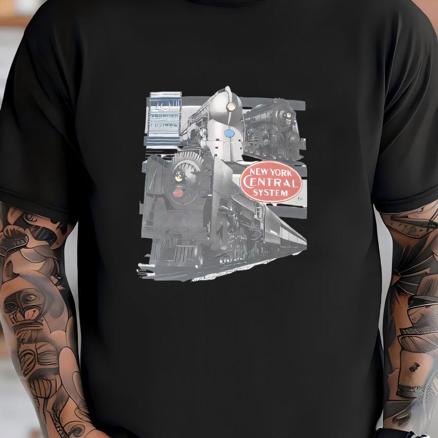 Vintage New York Central System Hoodie White Large T-shirt