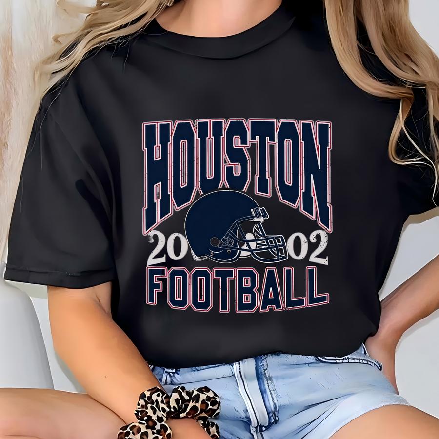 Houston Football Vintage Sweatshirt Hoodie, Vintage Houston Football Sweatshirt, Texans Crewneck, Houston Texan Football Fan Gift Fdr22 T-shirt
