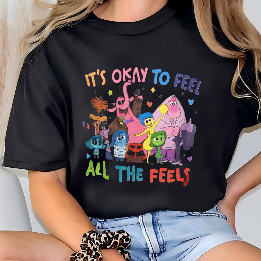 All The Feels Shirt – Emotional Wellness Tee, Feelings Matter Shirt, Therapy-inspired Gift, Mental Health Teacher Tee, Graphic Top T-shirt