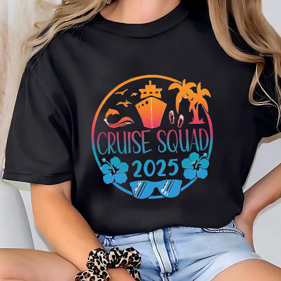 Cruise 2025 Shirt, Matching Group Cruise Trip Tee, Nautical Vacation Crew Shirt, Ocean Adventure Travel Shirt, Fun In The Sun Cruise T-shirt