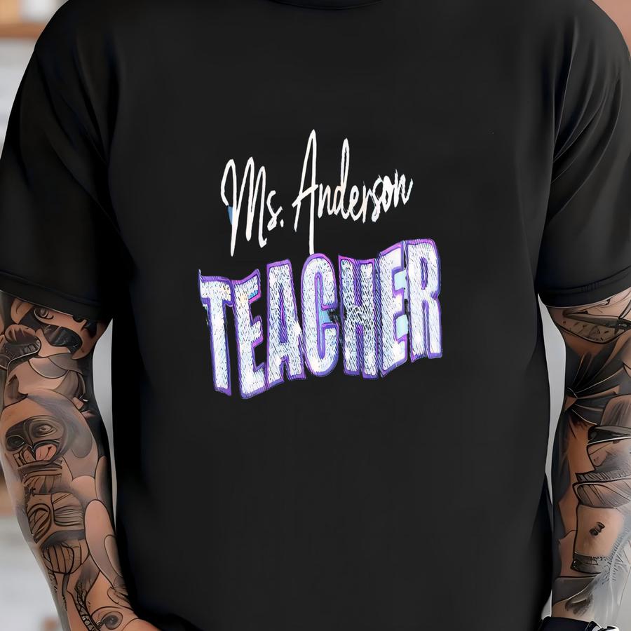 Teacher Denim Jacket/ And Rhinestone/custom Bling Jacket For Educators/custom Jean Jacket/sparkly /gift For Teacher/custom! T-shirt