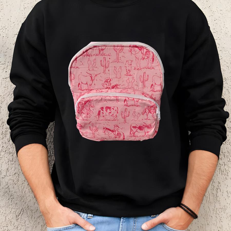 Western Backpack For Girls-handmade Backpacks-cowgirl Backpack Sweatshirt