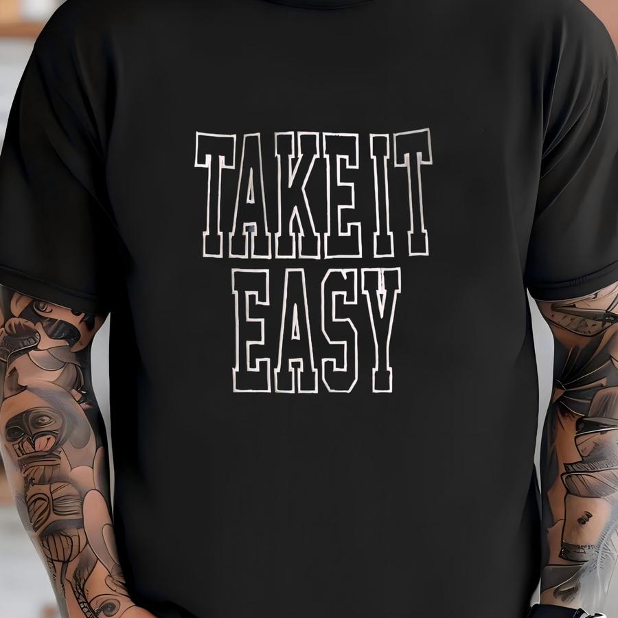 Take It Easy, Polo Collar Pullover T-shirt