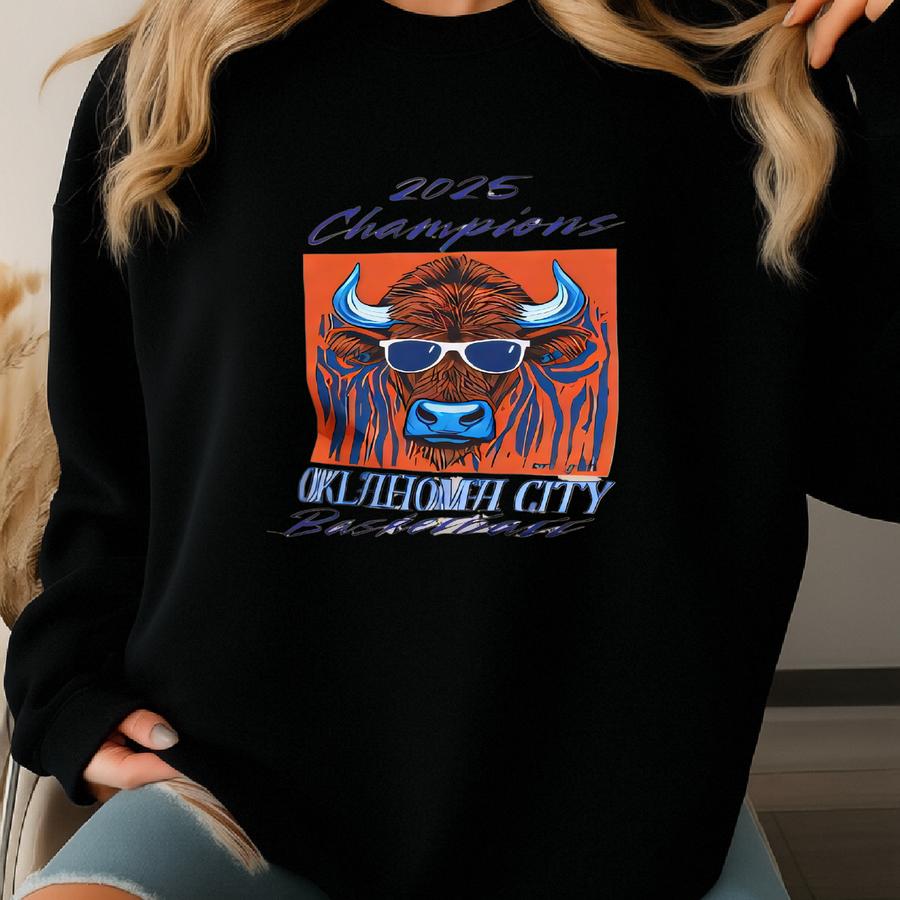 Okc Thunder Champions T-shirt - Fan Gift, Basketball Lover Tee, Cool Buffalo Design, Unisex Shirt, Softstyle Tee Sweatshirt