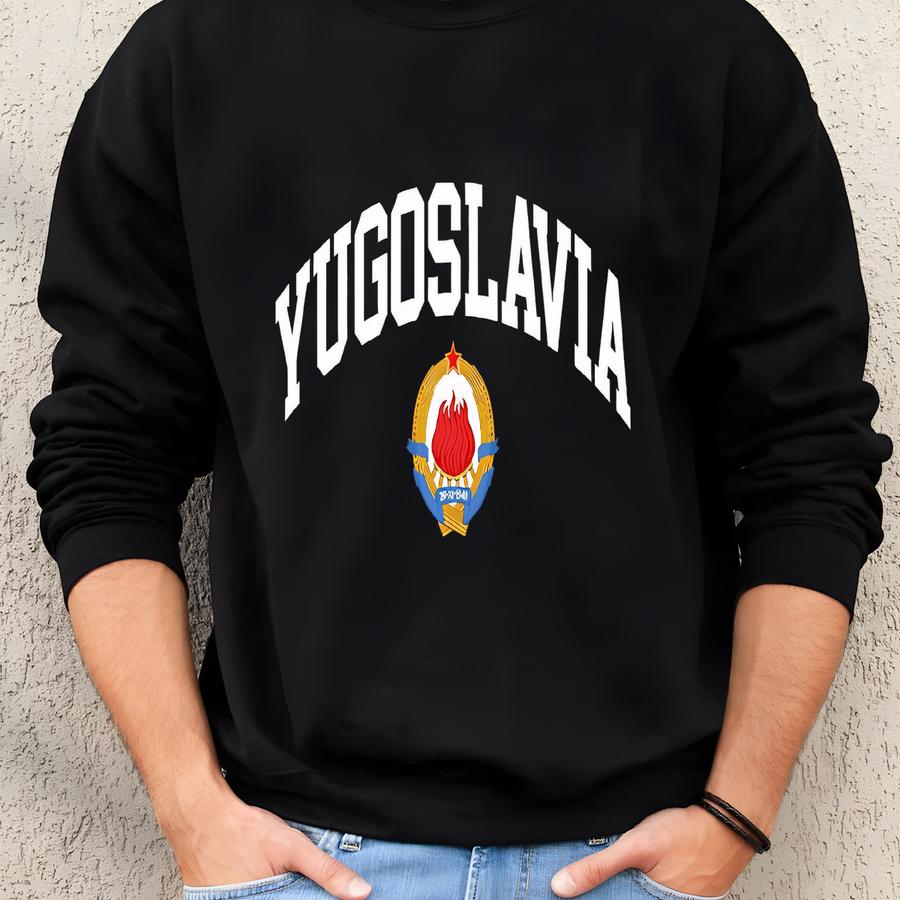Yugoslavia Sweatshirt, Yugoslavia Shirt, Yugoslavia Apparel, Ex Yu T-shirt, Funny Balkan Clothing, Balkans Countries, Serbia, Croatia Sweatshirt