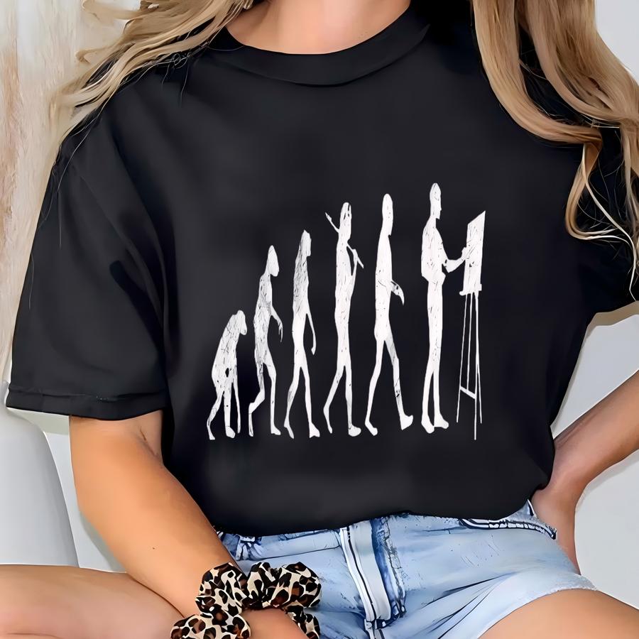 Art Shirt, Hoodie, Evolution Of The Artist, Distressed Art Tee, Artist Shirt, Painter Tee, Funny Art Shirt, Gift For Artist T-shirt