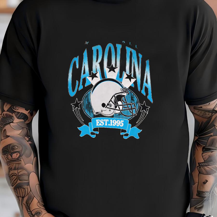 Carolina Vintage Style Football Hoodie, Panther Hoodie,carolina Football Crewneck, Carolina Football Hoodie Fwp13 T-shirt