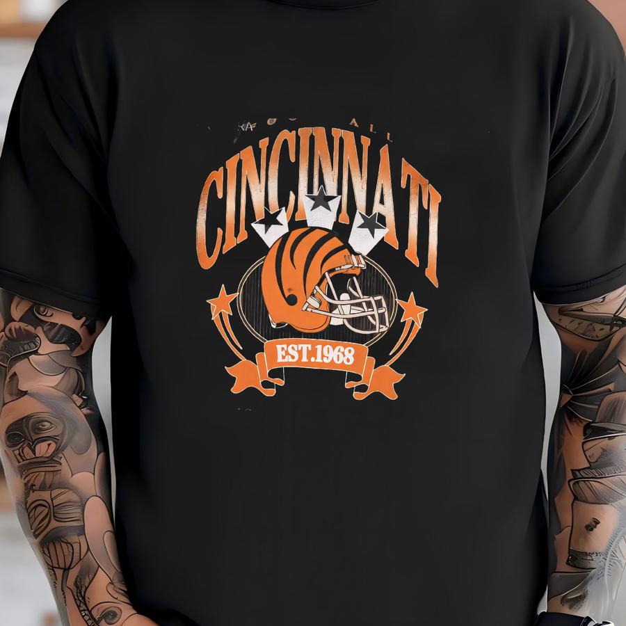 Cincinnati Football Vintage Style Crewneck Hoodie,cincinnati Football Crewneck,football Tshirt,cincinnati Fan Gifts Fwp21 T-shirt
