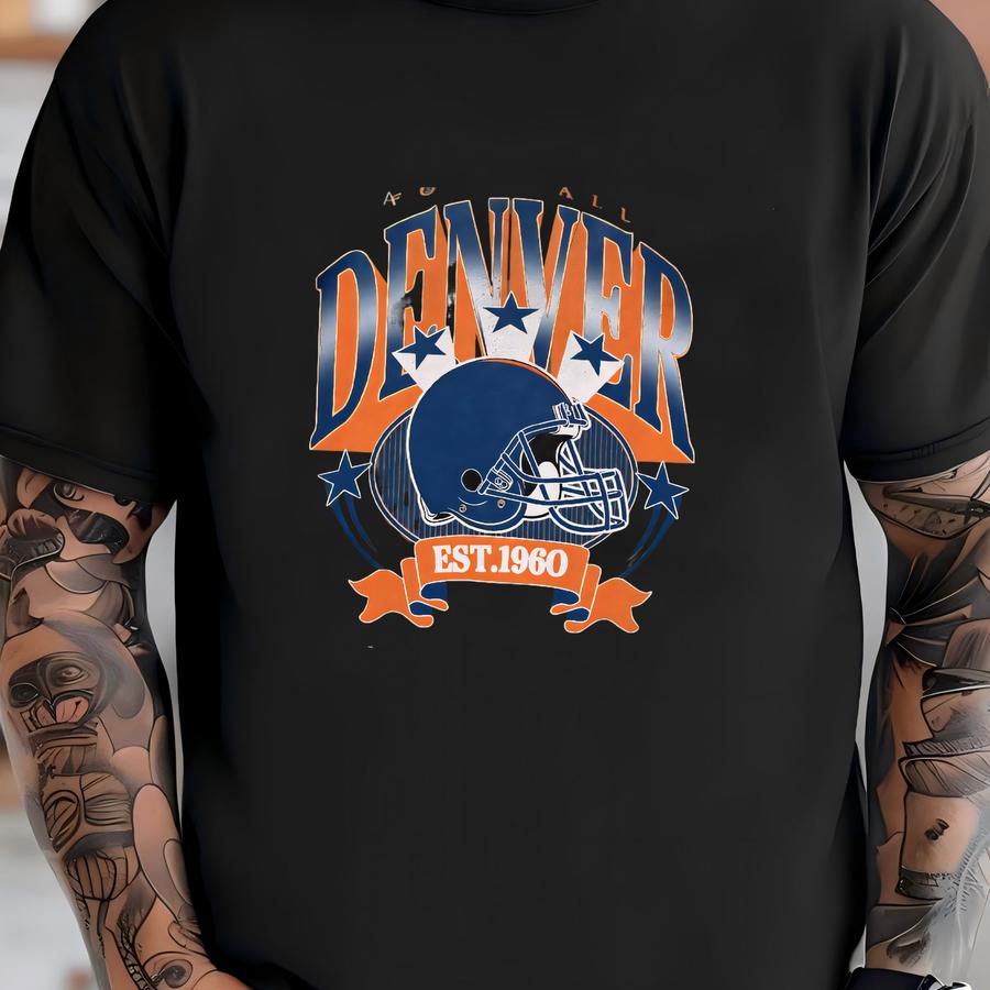 Denver Football Vintage Style Hoodie,retro Denver Football Shirt,denver Footbal Fans Gift Sweater,sunday Football Fwp10 T-shirt