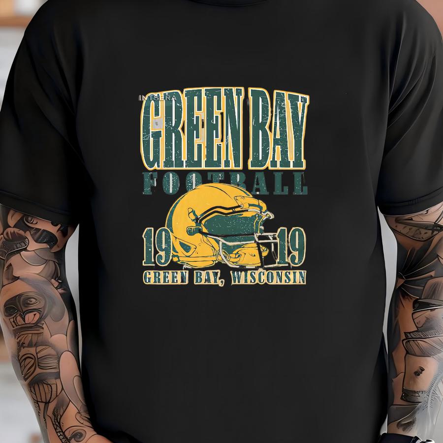 Green Bay Football Vintage Style Hoodie, Retro Green Bay Varsity Crewneck Hoodie, Green Bay Long Sve Fsm5 T-shirt