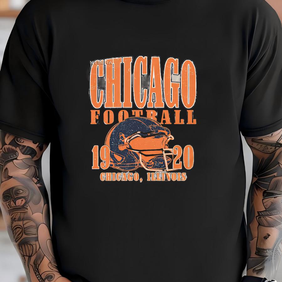 Chicago Football Vintage Style Hoodie ,retro Chicago Football Hoodie , Chicago Fan Gift , Sunday Football Fsm12 T-shirt