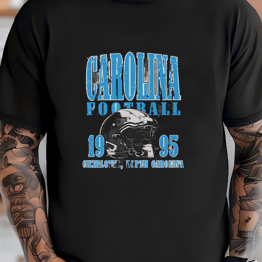Carolina Vintage Style Football Hoodie, Panther Hoodie,carolina Football Crewneck, Carolina Football Hoodie Fsm13 T-shirt