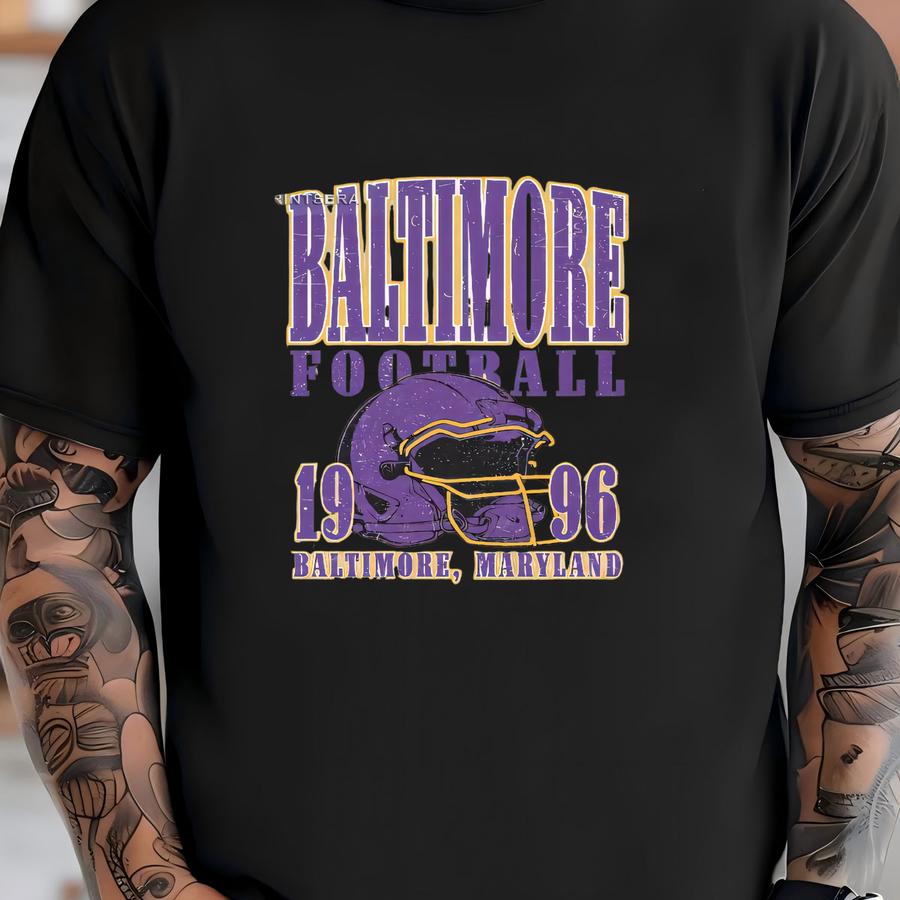 Baltimore Football Vintage Style Hoodie,retro Baltimore Crewneck,oversized Football Hoodie,gift Football Fan Fsm16 T-shirt