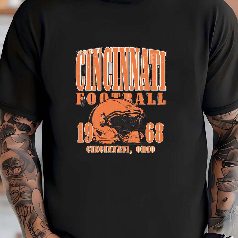 Cincinnati Football Vintage Style Crewneck Hoodie,cincinnati Football Crewneck,football Tshirt,cincinnati Fan Gifts Fsm21 T-shirt