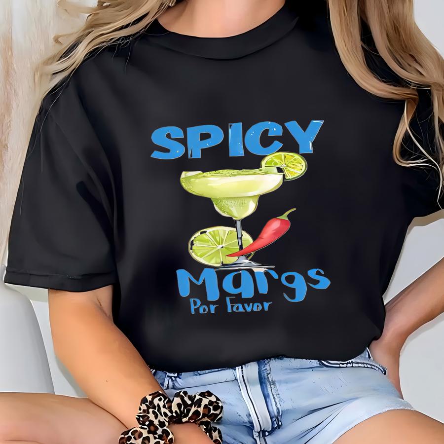 Spicy Margs Sweatshirt: Funny Margarita Party Drinking Top T-shirt