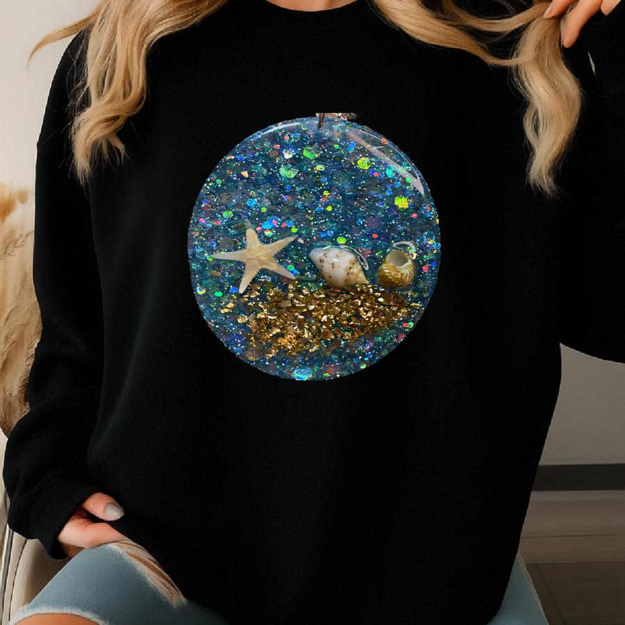 Earrings- Under The Sea, Starfish, Ss Sweatshirt