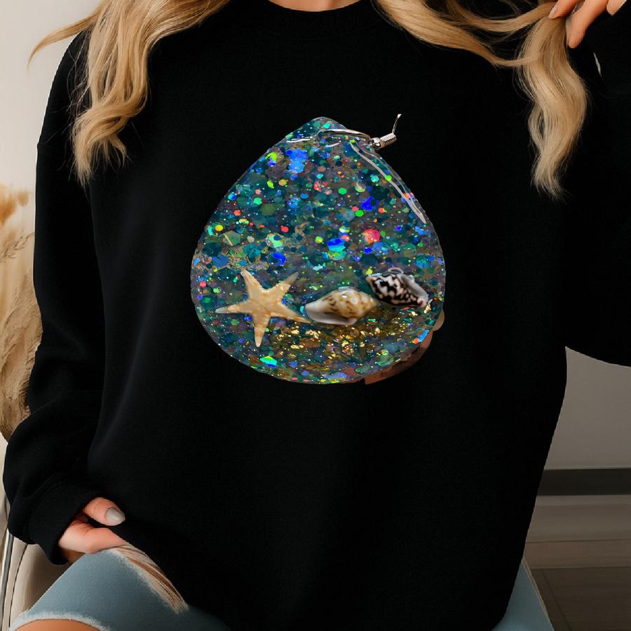 Earrings- Under The Sea, Starfish, Ss Sweatshirt