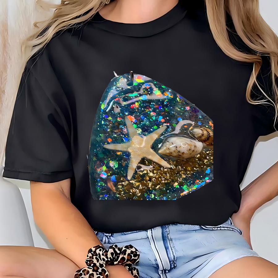 Earrings- Under The Sea, Starfish, Ss T-shirt