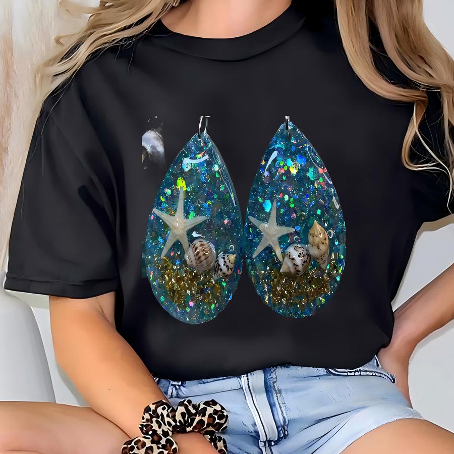 Earrings- Under The Sea, Starfish, Ss T-shirt