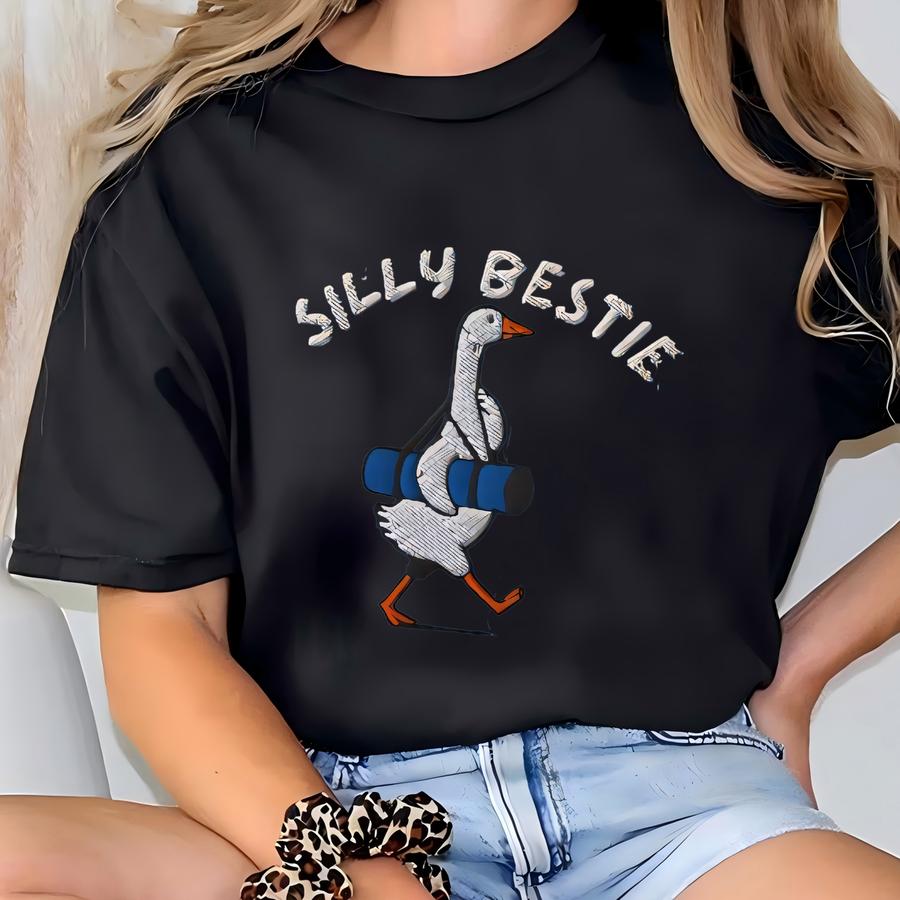 Custom Silly Goose Yogi Shirt, Funny Yoga Gift, Yoga Lover Tee, Personalized Yoga Bestie Shirt T-shirt