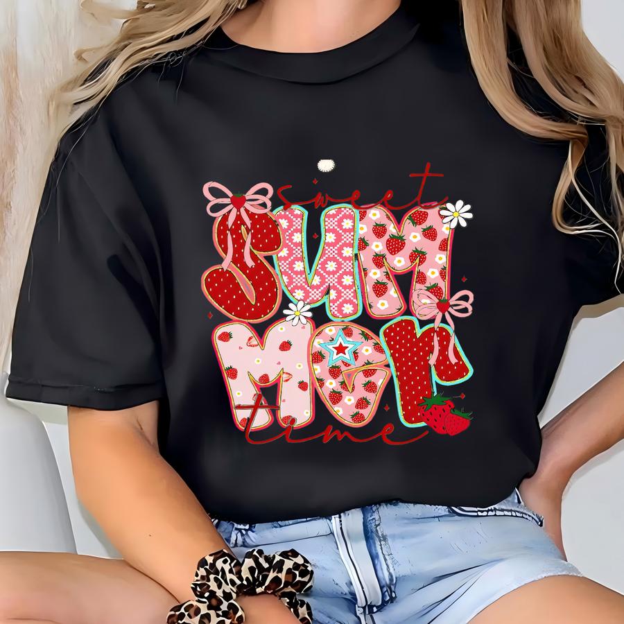 ® Sweet Summer Time Shirt, Strawberry Festival Shirt, Woman Summer Shirt, Girls Summer Vacation, Strawberry Lover Summer Tee T-shirt